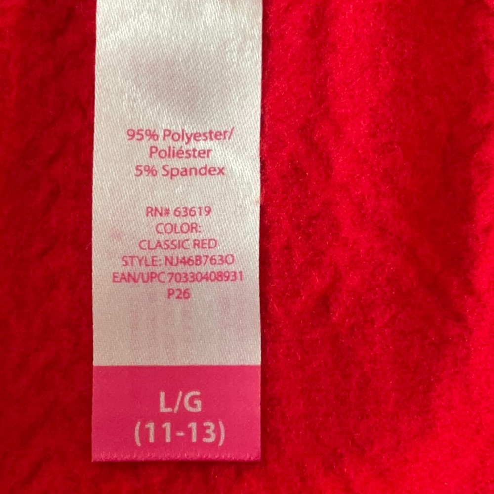 NO BOUNDARIES Women’s Pull on Legging. Red Cable Pattern High Rise New - Picture 4 of 6